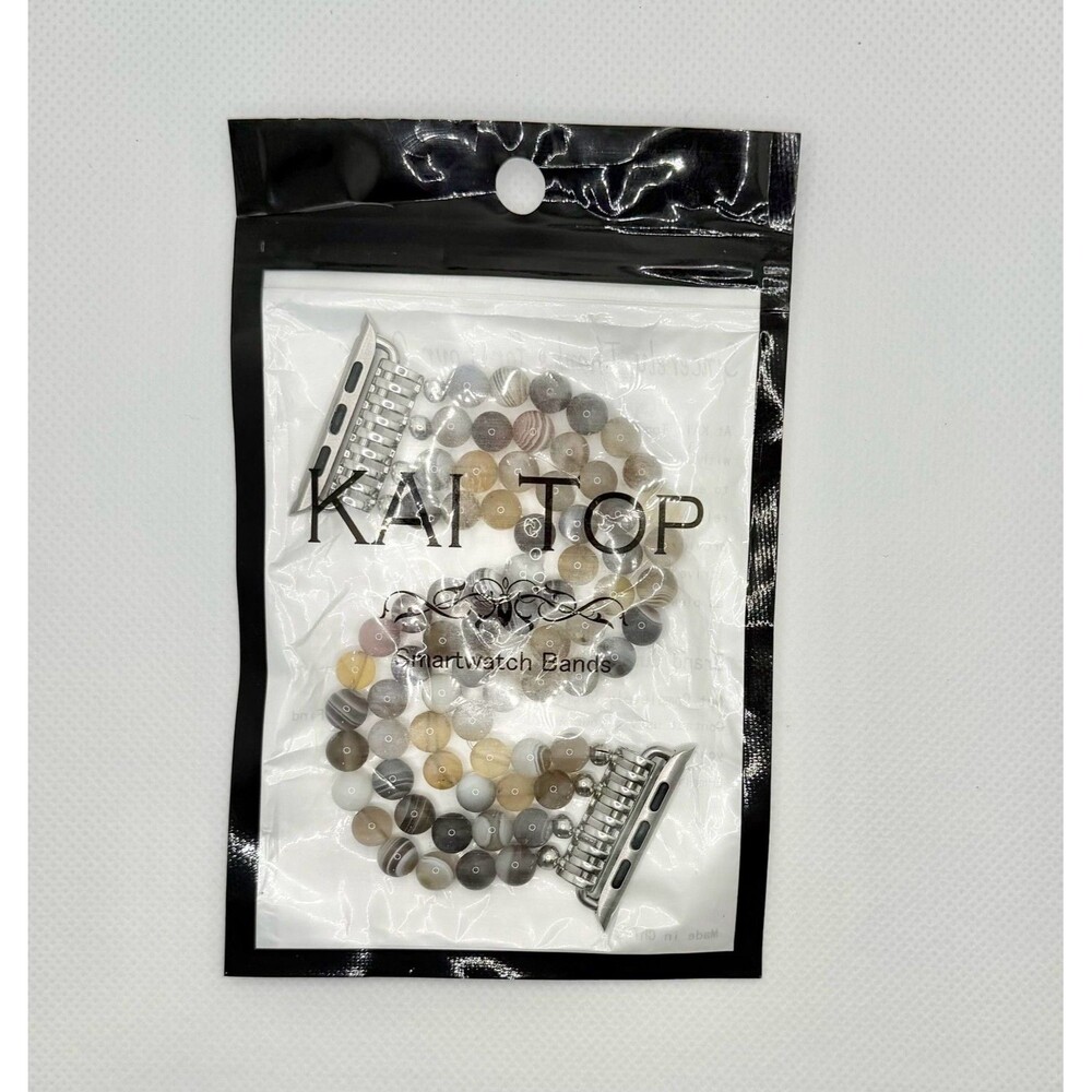 KAI TOP Natural Stone Bead Smartwatch Band for Apple Watch